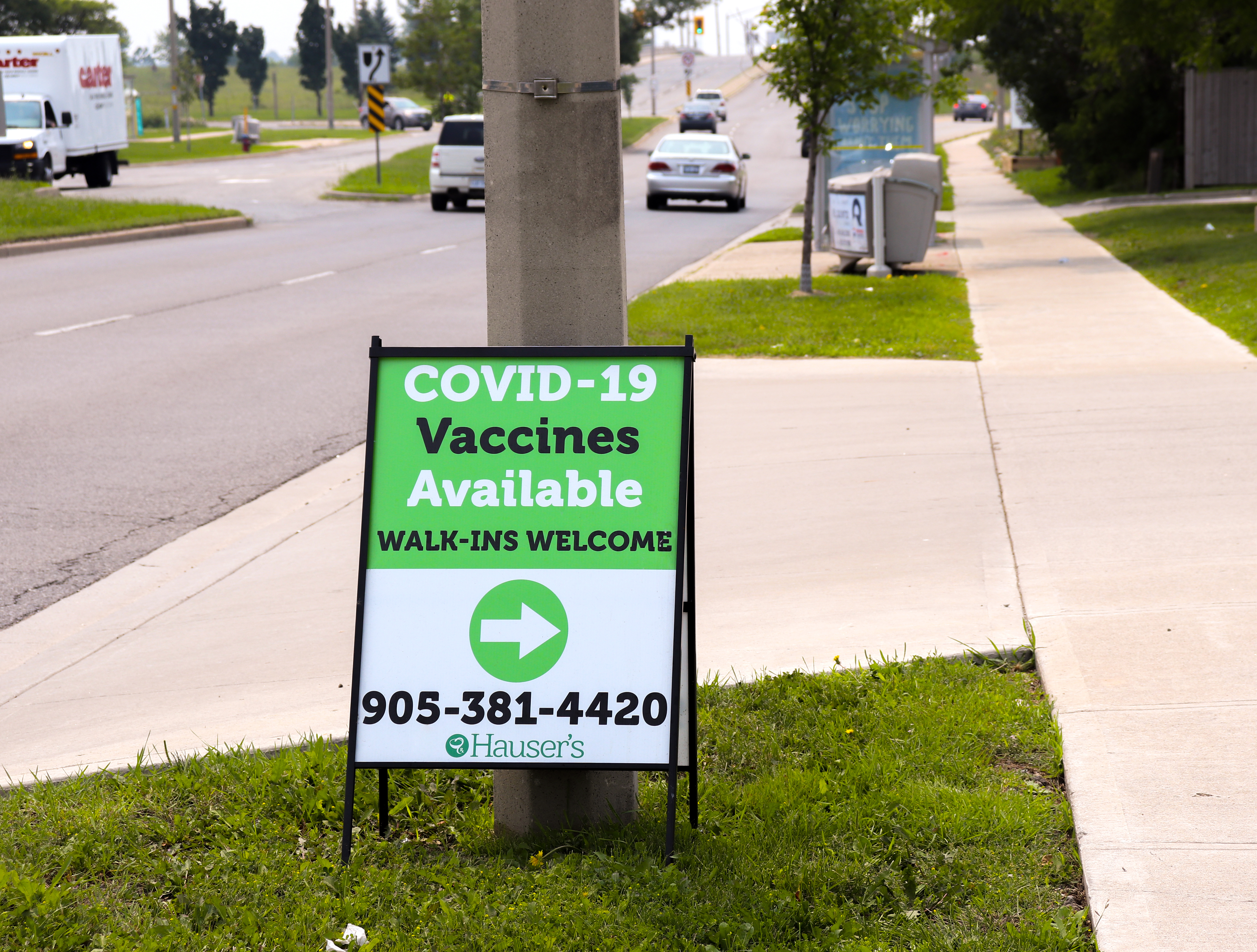 Sign made for covid vaccines